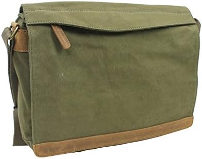 Vagabond Traveler Casual Style Canvas Messenger Bag CM13.GRN