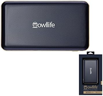 Owllife PHANTOM Series Intelligent PowerBank 8000 -Ultra Compact Portable Charger (External Battery Power Bank) with High-Speed Charging PowerIQ Technology (Blue)