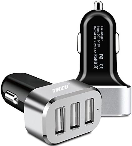 3-Port Car Charger ,THZY 6.6Amps 33W 3-Port Car Charger for Apple and Android Devices