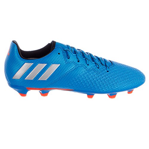 adidas Performance Kids  Messi 16.3 Firm Ground Soccer Cleats, Shock Blue/Matte Silver/Black, 4 M US Big Kid