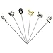 PuTwo Cocktail Picks Stainless Steel 4' Unique Middle Ages Bonzes Horses Sticks Party Supplies - Set of 6