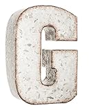 CraftyCrocodile 7" Galvanized Metal 3D Wall Letter