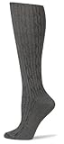HUE Women's Cotton Cable Knee Socks