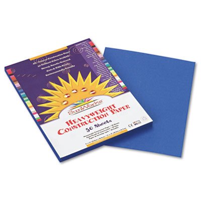SunWorks : SunWorks Construction Paper, Heavy, 9 x 12, Bright Blue, 50 Sheets -:- Sold as 1 PK