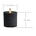 volnyus Black Flameless Candles Set of 2 (3x3 inch) Real Wax Flickering LED Candles Battery Operated with Remote Control Timers for Halloween Fireplace Livingroom Party Dimmable Pillars Flat top