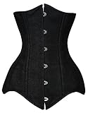 Camellias Double Steel Boned Long Line Edwardian Underbust Waist Training Corset