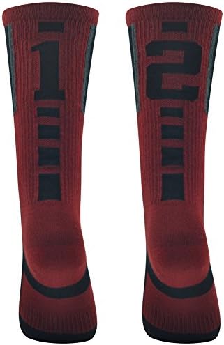 Futbol Socks,Comifun School Teenagers Knee High Sports Uniform Baseball Volleyball Half Cushioned Athletic Socks 12 or 21 Team Number,13-17 Ages