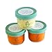 Sage Spoonfuls Reusable Baby Food Jars - 3-Pack of 4-Ounce Storage Containers with Airtight Lids - BPA-Free, Microwave, Freezer, and Dishwasher Safe