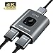 HDMI Switch 4k HDMI Splitter-GANA Aluminum Bidirectional HDMI Switcher, HDMI Switch Splitter 1 in 2 Out or 2 in 1 Out, Manual HDMI Hub Supports HD 4K 3D 1080P for HDTV Blu-Ray-Player Fire Stick Xbox primary