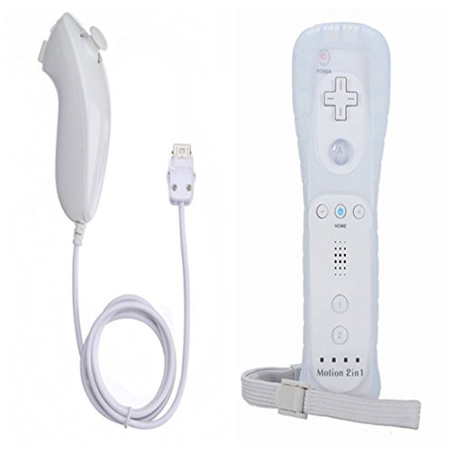 Buy White Built in Motion Plus Remote+Nunchuck Controller+Case+wrist