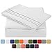 TasteLife 105 GSM Deep Pocket Bed Sheet Set Brushed Hypoallergenic Microfiber 1800 Bedding Sheets Wrinkle, Fade, Stain Resistant - 4 Piece(White,Queen)