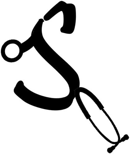 Stethoscope Letter S Monogram Initial Name For Yeti Decal, Yeti Rambler Decal, Yeti Tumbler Decal, Ozark Tumbler Decal, Dr Nurse decal, Wall Vinyl Decal, Ozark Trail Decal, RTIC