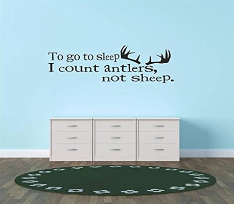 Design With Vinyl Hope 19 2 To Go To Sleep I Count Antlers Not Sheep Hunting Hunter Sport Quote Sign Banner Bumper Living Room Bedroom Kitchen Home Decals Stickers 10 X