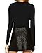 MANGOPOP Women's Cross Wrap Ruched Plunge Deep V Neck Long Sleeve Bodysuits