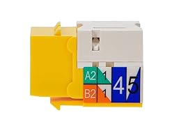 Monoprice Cat6 Punch Down Keystone Jack, Yellow