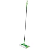 Swiffer Sweeper Mop, 10 X 4.8 White Cloth Head, 46" Green/silver Aluminum/plastic Handle