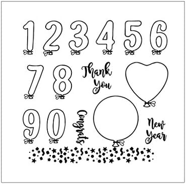 Itlovely Number DIY Silicone Clear Stamp Cling Seal Scrapbook Embossing Album Decor