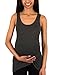 Caramel Cantina Maternity Rayon Tank with Ruched Sides