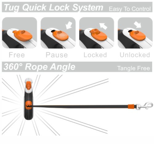 3 TUG+Tangle+Free+Retractable+Anti+Slip+One+Handed