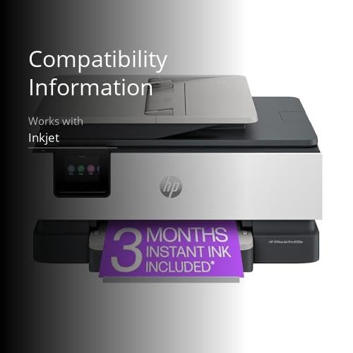 HP OfficeJet Pro 8125e Wireless All-in-One Color Inkjet Printer, Print, scan, Copy, ADF, Duplex Printing Best-for-Home Office, 3 Month Instant Ink Trial Included, AI-Enabled (405T6A)