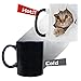InterestPrint Funny Cat Looking From The Inside I love My Cat Cat Lover Morphing Mug Heat Sensitive Color Changing Coffee Mug Cup, Christmas Gifts for Men Women Him Her Mom Dad