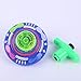 Yeahibaby 3-Pack LED Light Up Flashing UFO Spinning Tops Flashing Music Gyro(Random Color)