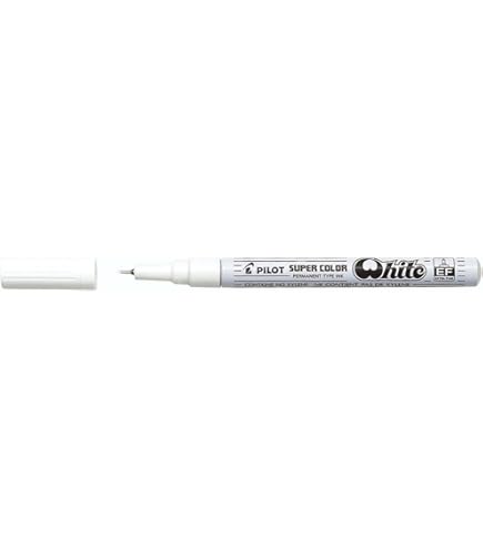 Pilot Supercolour Extra Fine White Paint Marker - 1.0mm Tip, Permanent Acrylic Ink For Multiple Surfaces