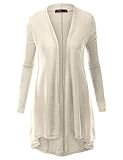Doublju Open Front Longline Cardigan (Plus size available)