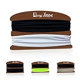 Premium Non-Slip Headband + Bonus Sports Wrist Wallet for Running, Yoga, Gym Classes & Travel. Sweat Wicking, Stretchy & Secure