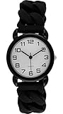 Moulin Unisex Easy Reader Silicone Stretch Black Watch #13591.70483
