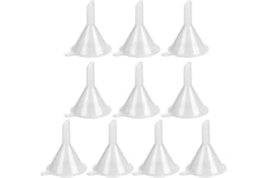 10Pcs/Set Wine Flask Funnel for Filling Hip Flask Narrow-Mouth Bottles, Mini Pp Small Mouth Funnels Dexterous and Professiona