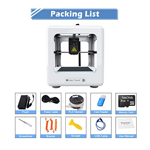 Easythreed Nano Mini 3D Printer with Removable Building Platform,Full Assembly,Suitable for Kids