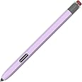 LOVE MEI Compatible with Samsung Galaxy Tab S7/S7+/S7 FE/S8/S8+/S8 Ultra/S9/S9+/S9 Ultra/S10/S10+/S10 Ultra S Pen Sleeve Case, Classic Retro Silicone Protective Skin Case Non-Slip Smooth Grip (Purple)