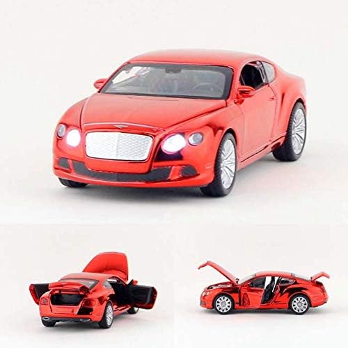QAQW New 1:32 Scale Bentley Continental Gt Car Diecast Toy Model With Pull Back Sound Light Collection Gift