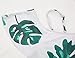 KAEHONY COCO Women's Shoulder Belt Personalized Print Sexy Beach Or Party One-Piece Swimsuits, White Green, XL