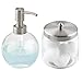 InterDesign Forma Glass Liquid Soap & Lotion Dispenser Pump for Kitchen or Bathroom Countertops, Clear/Brushed Nickel
