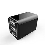 Mcdodo Mini USB Wall Charger ULTRA COMPACT Dual Port 2.4A Output & Foldable adapter Plug for iPhone iPad Samsung Galaxy, HTC Nexus Moto Blackberry, Bluetooth Speaker, Powerbank (Wall Charger Black)