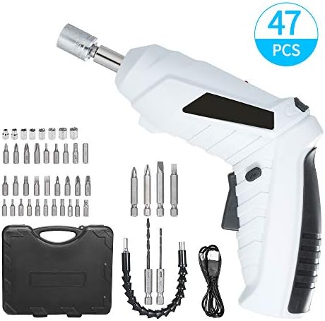 Rakuby 電動ドライバーセット 電動ドリルドライバー 48pcs ビット45本 Ledライト付き 正逆転