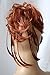 CAISHA Jumbo Scrunchie Braided Updo Wavy Messy Bun Hairpiece Copper Brown G14D