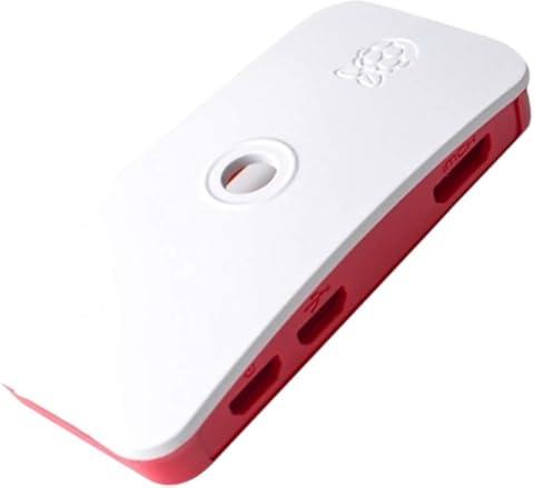 perfk Funda Oficial ABS A Prueba De Polvo De Color Rojo Y Blanco para Raspberry Pi Zero W