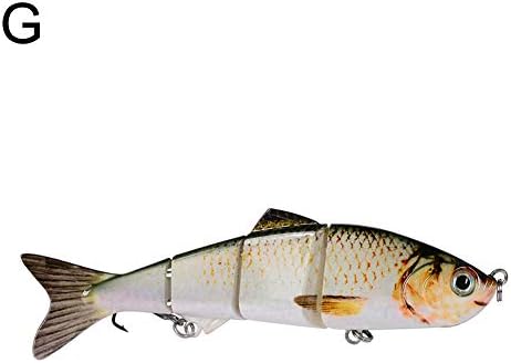 jiyoujianzhuzhuangshigongchengyouxiangongsi 1 Pc 4 Sections Lifelike Fishing Lure Plastic Hard Artificial Bait Hook Tackle - G