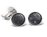 Playstation Cufflinks, PS PS3 PS4 Tie Clip Black Tack, Retro Gaming Jewelry, Geek Geeky Wedding Groomsmen Gifts