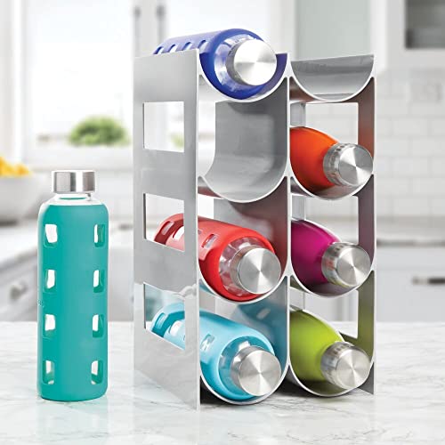 mDesign Plastic FreeStanding Water Bottle Organization/Wine Rack