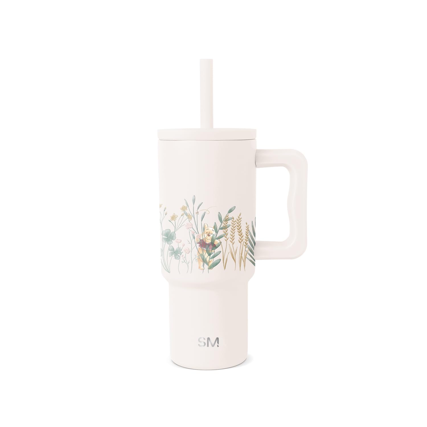 Simple Modern Disney Kids 24 oz Tumbler with Handle and Silicone Straw Lid | Spill Proof Leak Resistant | Stainless Steel Bottle | Gift Boys Girls | Trek Collection | Winnie The Pooh in the Wilderness
