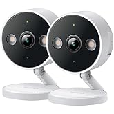TP-Link Tapo 2K QHD Security Camera, 2-Pack, Indoor/Outdoor, 2024 PCMag Editor's Choice, Color Night Vision, Free Person/Pet/