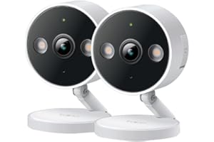 TP-Link Tapo 2K QHD Security Camera, 2-Pack, Indoor/Outdoor, 2024 PCMag Editor's Choice, Color Night Vision, Free Person/Pet/