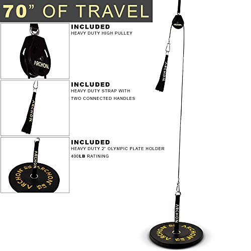 ARCHON Fitness Single Pulley Cable Station Options (A: Single Pulley 70")