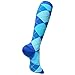 CompressionZ 30-40 mmHg Knee High Compression Socks Men & Women | Support Stockings for Travel, Nurses and Athletes (Argyle Blue, X-Large)