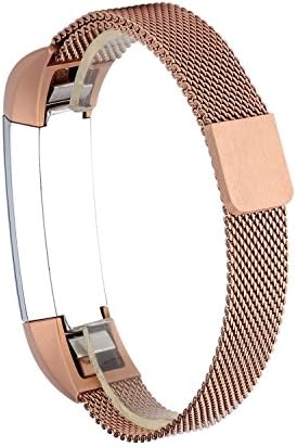 WOCOOL For Fitbit Alta and Fitbit Alta HR Bands, Mini Replacement Milanese Loop 316 L Stainless Steel Metal Watchbands Small (Rosegold)