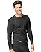 Hanes mens Organic Cotton Thermal Crew (14500) Black L